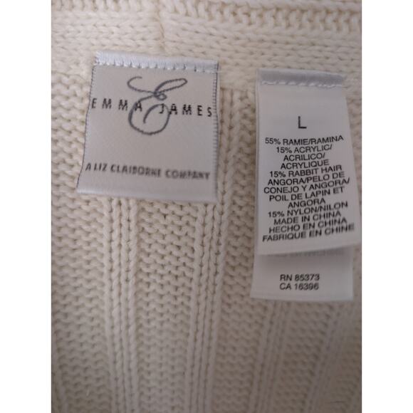 Belted Cardigan Angora Rabbit Hair Blend Soft Rib Knit Cozy. Softgirl Sz. L - Picture 2 of 6